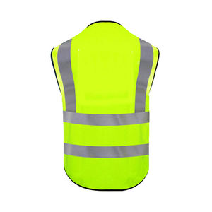 Gilet de sécurité réversible haute visibilité vert fluorescent réfléchissant pour homme, respirant, décontracté, avec poches, à enfiler - Product Image 2