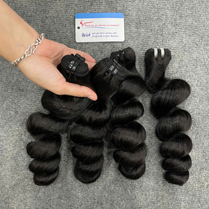 Venta al por mayor de cabello virgen vietnamita 100% natural, extensiones de cabello humano con ondas sueltas al vapor, paquetes de cabello virgen de doble capa. - Product Image 3