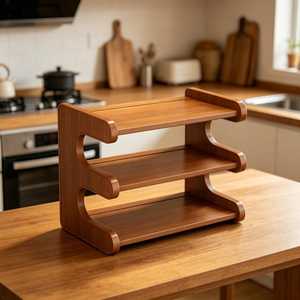 Natural Wood Cup Holder Rack Mug <b>Tree</b> Organizer for Home Kitchen Storage Modern Wooden Coffee Mug <b>Stand</b> Cup Rack Holder - Product Image 3