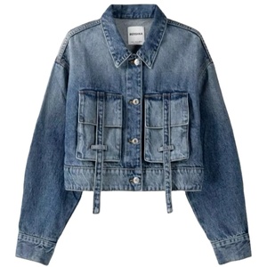 แจ็กเก็ตผ้ายีนส์สำหรับผู้หญิงเสื้อลำลองผ้ายีนส์ซักกรดสำหรับฤดูหนาวแนววินเทจผ้าปักแบบลำลองสำหรับ100% - Product Image 1