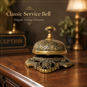 Luxury <b>Brass</b> Service <b>Bell</b> for Hotel Office & Restaurant Reception Desk-Durable Decorative Counter Call <b>Bell</b> - Product Image 3