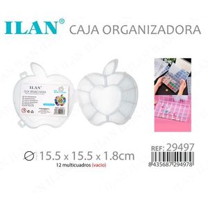 Scatola Organizer a Forma di Mela Ilan 15.5x15.5x1.8cm con 12 Scomparti - Product Image 3