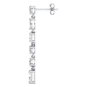 REYES Nouveauté Boucles d'oreilles pendantes en or 14 carats avec moissanite taille radiant de 2,81 carats, élégant cadeau de mariage, bijoux raffinés pour femmes - Product Image 5