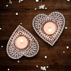 Portavelas de madera impresa para el hogar, bodas, decoración festiva, recién llegado, recipiente para velas para decoración de mesa y uso en aromaterapia - Product Image 6