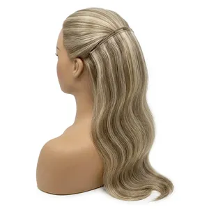 Extensiones de Cabello Humano 100% Remy, Trama Recta, Color Rubio Ceniza Degradado, Textura Ondulada Natural, Personalizables - Product Image 3