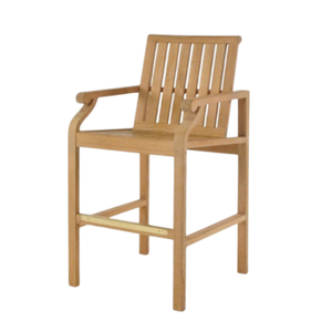 Chaise en teck de bonne qualité, idéale pour l'extérieur, robuste et durable, au style moderne. - Product Image 1