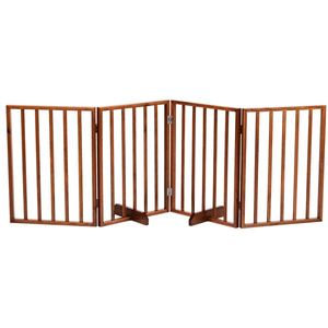 "Brown Wooden Pet Gate for Dogs" - Product Image 2