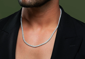 Luxury Women's Moissanite <b>Choker</b> Necklace Princess Cut Channel Setting 925 <b>Silver</b> Rhodium Plated Wedding Jewelry - Product Image 3