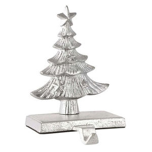 New Hot Sale Aluminium Top Christmas <b>Stocking</b> <b>Holder</b> For Hanging Decorative Use Xmas <b>Stocking</b> <b>Holder</b> With Silver Tree Top - Product Image 1
