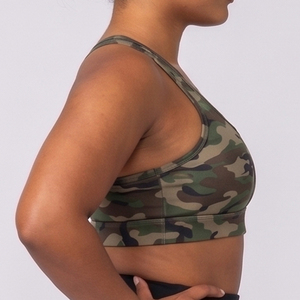 Women's Camo Racerback Sports Bra Yoga Workout Fitness Bra <b>Top</b> Athletic Wear Camouflage Racer-back <b>Top</b> Women - Product Image 4