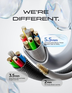 Lisen OEM/ODM 100W pd3.1 USB C Cáp mớ miễn phí mềm Silicone loại C để C nhanh chóng sạc dây cho Macbook iPad Samsung iPhone - Product Image 3