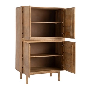 Meuble de salon et de salle à manger moderne en bois massif, écologique, avec 2 compartiments, portes à panneaux plats, garantie 1 an, meubles pour la maison - Product Image 1