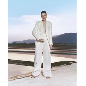 High Quality Women <b>Blazer</b> <b>Set</b> SOLVIRE TEXTURE <b>BLAZER</b> ODM Premium Linen Handcrafted Frayed Women Office <b>Blazer</b> From Vietnam - Product Image 2
