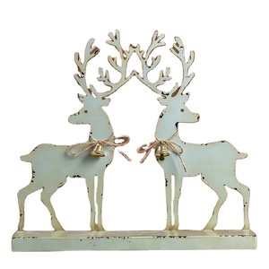 Cerf en métal fait à la main, décoration de noël pour la maison, décor suspendu, fête de noël du nouvel an, fabriqué en inde, vente en gros - Product Image 1