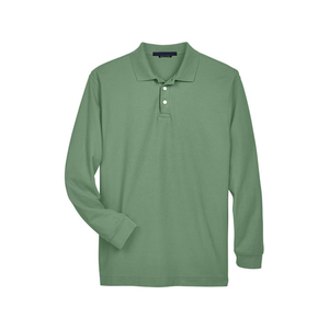 Polo de manga larga para hombre, listo para viajar, con tela antiarrugas y diseño compacto para un empaque sin esfuerzo, versátil para viajes. - Product Image 1