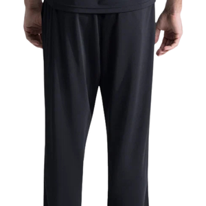 Men's Black Fleece Sweatpants Relaxed Fit Straight Leg Casual <b>Trousers</b> <b>Elastic</b> <b>Waist</b> Custom Logo Streetwear Pants OEM - Product Image 4