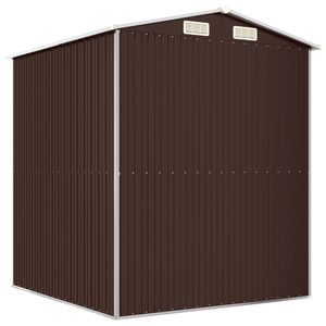 Abri de jardin en acier galvanisé brun foncé de 75.6 po x 75.2 po x 87.8 po pour l'extérieur - Product Image 6