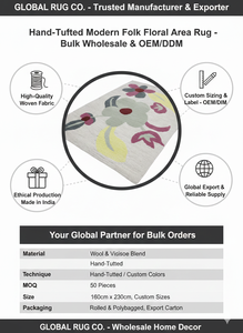 Tapis tissé à motif floral moderne pour salon, chambre à coucher, intérieur de maison, sol décoratif, accent décoratif, design doux et élégant - Product Image 6