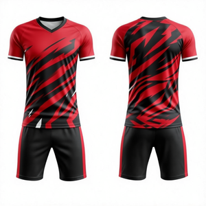 Tenue de footballeur personnalisée, maillot et short de football, vêtements d'entraînement athlétique professionnels, tissu respirant, personnalisable - Product Image 3