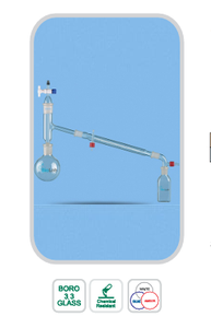 Equipo de Destilación de Mercurio, Kit de Aparato de Destilación Atmosférica de Vidrio Borosilicato 3.3 con Condensador Liebig - Product Image 3