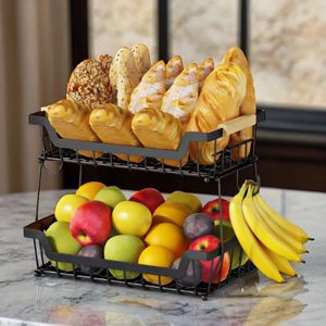 Supporto per ripiano da cucina con cesto di frutta contenitore funzionale ed elegante soluzione per conservare la cucina - Product Image 2