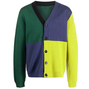 Pull en laine et acrylique noir tricoté, style décontracté, col en V, broderie, boutons, séchage rapide, pour femmes, idéal pour les sororités et fraternités universitaires - Product Image 2