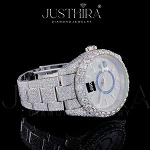 Reloj de Cuarzo con Diamantes de Moissanita Elegante y Más Vendido, Reloj de Pulsera Impermeable de Estilo Joyería de Moda para Mujer, Disponible para la Venta - Product Image 4
