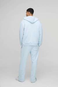 Mens Cream Collared Full-Zip Jacket and Matching Track <b>Pants</b> Tracksuit OEM ODM Wholesale Apparel - Product Image 6
