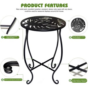 LINEA Expots Inc Handmade Foldable Durable <b>Black</b> Iron Modern Foldable <b>Side</b> <b>Table</b> for Living Room Home Furniture - Product Image 5
