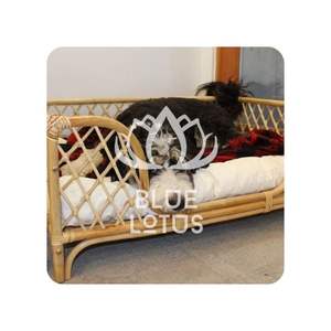 เตียงสัตว์เลี้ยงหวาย2025บัวสีน้ำเงินโครงถักมือแข็งแรงรังนกสำหรับสัตว์เลี้ยงทุกประเภทสบาย - Product Image 1