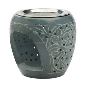 Decorative Stone Incense Resin Essential Oil Burner Handmade Tea Light warmer Aroma with net