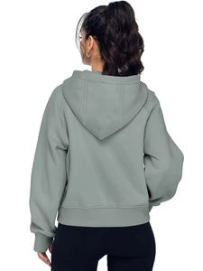 Sudaderas con Cremallera para Mujer, las Más Vendidas, Impresión Personalizada, Venta al Por Mayor de Fábrica, Transpirables, 100% Algodón, Diseño de Hombros Caídos para Invierno - Product Image 2