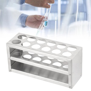 ที่วางหลอดทดลอง 304 ที่วางหลอดทดลองสแตนเลสสำหรับห้องปฏิบัติการ 12 รู - Product Image 1