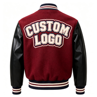 Vestes universitaires Layenne en promotion, coupe ample, style baseball, logo personnalisé, vestes universitaires hip-hop pour hommes