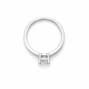 925 Sterling <b>Silver</b> Women's Round <b>Solitaire</b> <b>Ring</b> with Cubic Zirconia Classic Elegant High Polish Finish Engagement Wedding Party - Product Image 4