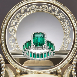 แหวนเงินแท้ S925 ประดับเพชรสีเขียวทรงสี่เหลี่ยม แหวนผู้หญิงคุณภาพสูง แหวนอัญมณีหลากสีทรงสี่เหลี่ยม - Product Image 4