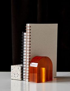 Heavy Duty Acrylic Bookend Pair For Large <b>Books</b> Magazines Files And Office Document Support - Product Image 6