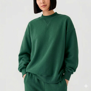 เสื้อสเวตเชิ้ตคอเต่าโอเวอร์ไซส์สำหรับผู้หญิง ใส่สบายเหมาะสำหรับวันหยุดสุดสัปดาห์ แขนยาว กันลม ระบายอากาศได้ดี ออกแบบมาเพื่อ - Product Image 5