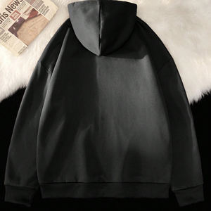 Sweat à capuche surdimensionné personnalisé 100 % coton épais pour homme, respirant, thermique, streetwear imprimé, col à capuche, hiver - Product Image 3