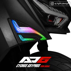 Sistema de Iluminación LED para Motocicletas AJ LIGHT DESIGN, Luces Intermitentes Clásicas de 2 Lentes, Modelo AJ6-TULS, para Yamaha Cygnusx, Venta al Por Mayor - Product Image 2