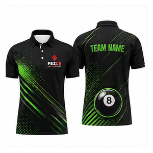 Men's Billiard for Shirt-100% Polyester <b>Canvas</b> Fabric Customizable Sublimation Design Quick Dry OEM Customization - Product Image 1