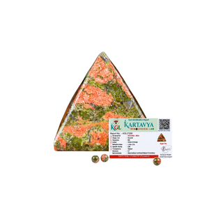Pyramide en cristal d'Unakite naturel fait main, ensemble de pierres précieuses vertes et orange polies, collection de décoration Feng Shui - Product Image 1