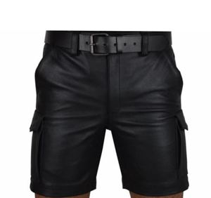 Shorts en cuir pour homme, tendance, élégants, sexy, pour soirée, club, spectacle, look premium, costume stylé - Product Image 5