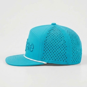 Gorra de Golf Personalizada de Lona para Exteriores con Visera Plana, Perforaciones Cortadas con Láser y Bordado 3D, Fabricante Mayorista OEM ODM, MOQ Bajo - Product Image 4