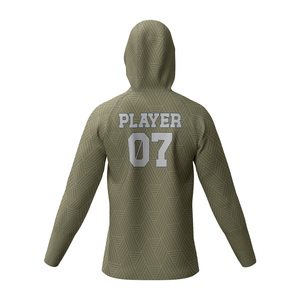 เสื้อบาสเก็ตบอลแขนยาวมีฮู้ด พิมพ์ลายตามสั่ง ระบายอากาศได้ดี ซับเหงื่อ แห้งเร็ว ไซส์ใหญ่ ผลิตจากโพลีเอสเตอร์ 100% - Product Image 2