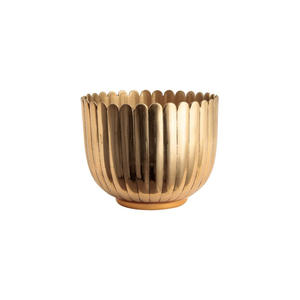 Maceta Redonda de Metal Contemporánea, Elegante Contenedor para Plantas de Interior, para Decoración del Hogar y la Oficina - Product Image 4