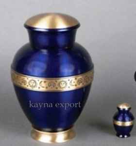 CLOISONNE BEAUTIFUL AMERICAN STYLE URN HANDMADE WITH 200 CUBIC INCH CAPACITY FOR CREMATION URNS AND CUSTOMIZABLE DESIGNS BLUE - Product Image 6