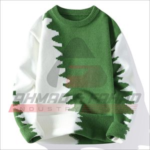 Men's Black White Geometric Knitted <b>Sweater</b> Casual Autumn Wear - Product Image 5