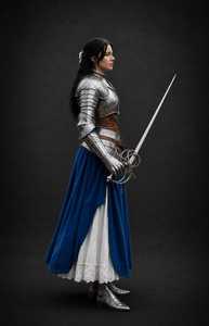 Medieval Warrior <b>Queen</b> Armor Full 3D Steel Silver Plated Antique Theme <b>Art</b> Collectible - Product Image 4