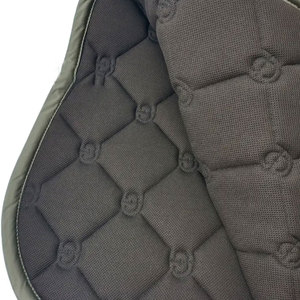 Tapis de selle matelassé pour cheval avec surpiqûres en losange, couleurs unies, tissu en coton, prix raisonnable, confort optimal - Product Image 6